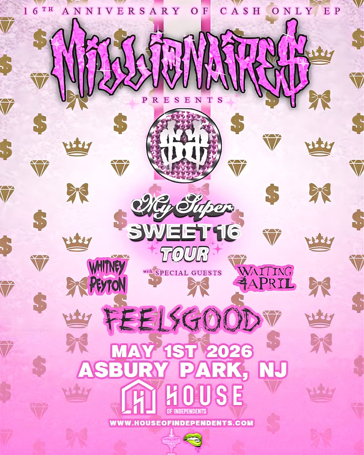 Millionaire$ x FEELSGOOD May 1st Asbury Park, NJ 🎟️
